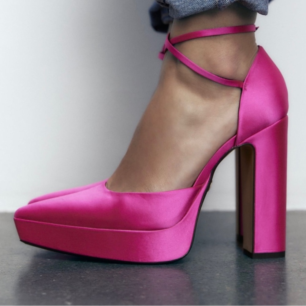 Zara heeled platform shoes